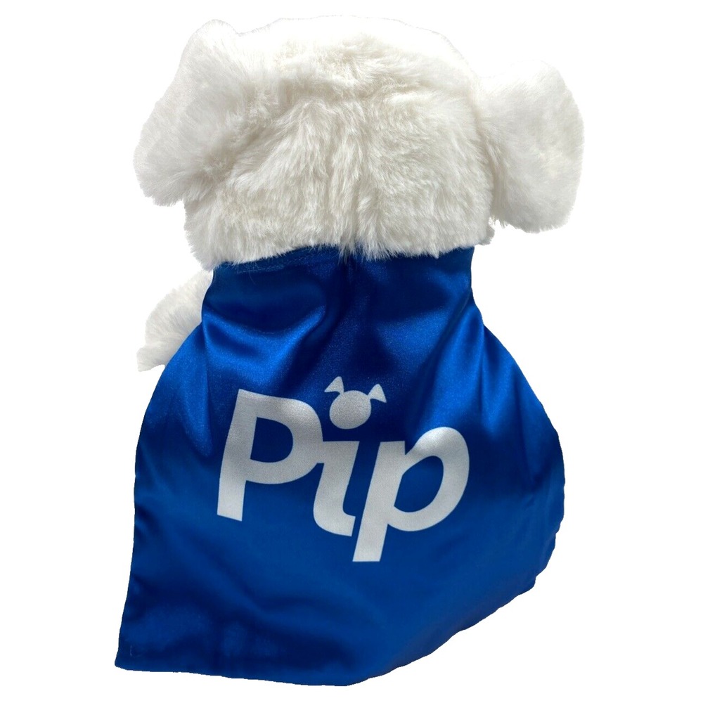 White Plush Super Soft Puppy NEW with TAGS Tactile Braille Inside Ear 16"x8"x6" - Picture 3 of 15